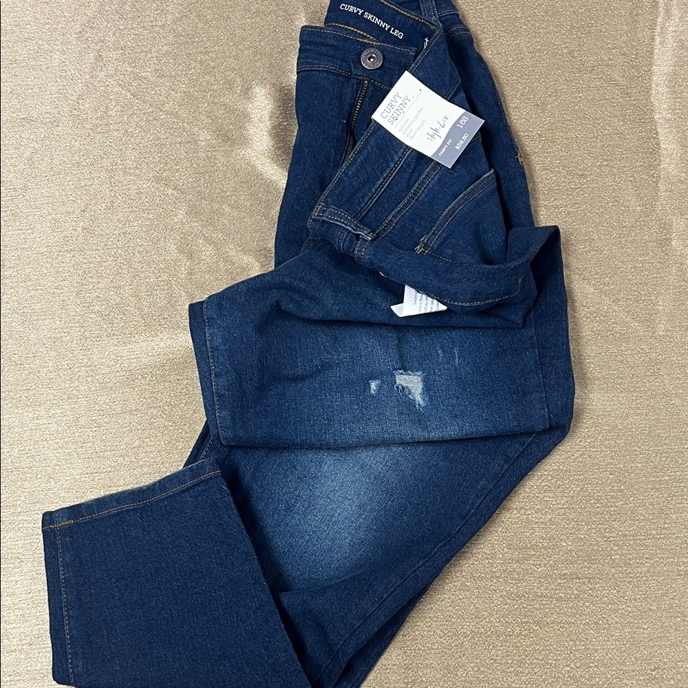 Style & Co. Curvy Skinny Jeans in Dark Indigo